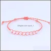 Charm Bracelets Friendship Crystal Knotted Bracelet Handmade String Beaded Bangle Adjustable Braided Woven For Girl Q553Fz Drop Deli Dhurk