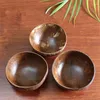 Bowls 1Pc Great Natural Handicraft Coconut Bowl Eco Friendly Soup Salad Noodle Rice Wooden Fruit Art Work Decoration