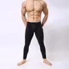 Sleepkleding voor heren slaapbodem mannen sexy pure lange broek gay panty leggings transparante lounge Zie door mesh kanten compressiemode