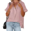 Men's Sweaters Women's 2023 Summer Short-sleeved Thin V-neck Pullover Shirt Loose Woman