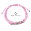 Pulseras con dijes Amistad tejida a la moda para mujeres Niñas Cuentas hechas a mano Pulsera trenzada Tobillera Favores de fiesta Q590Fz Drop Delivery Jew Dh6Ne