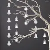 Decorazioni natalizie Mini corda di carta Ciondolo appeso XmasTree Flag Ornamento da parete Festa a casa