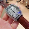 Wristwatches 2023 Selling Couple Watch Wine Barrel Shape FM Full Star Diamond Waterproof Quartz Iris22