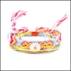 Bracelets de charme Bohemian Friendship Ajust￡vel moda de moda com corda Boltana artesanal Pulseira de tecido para homens joias q534fz Drop dhdha