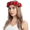 Headpieces Women Girls Party Flower Crown Rose Pannband