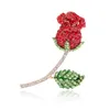 Brosches Sweet Plant Emamel Pin and Flower Pearl Crystal Lapel Pins Brosch för kvinnor mode bröllopsfest smycken gåvor