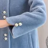 Cappotto in peluche di agnello integrato in pelliccia sintetica da donna Autunno e inverno Tosatura di pecora ispessita granulare medio lungoDonna