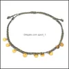 Braccialetti con ciondoli Colorf Filo di cera Bracciale regolabile in tessuto boemo Braccialetto di amicizia per donna Uomo Gioielli Regalo di compleanno Q531Fz Dr Dhh1W