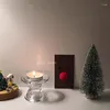 Christmas Decorations Ins Mini Tree Decoration LED Light Colored Small Ornaments For Home Party Year Navidad Gift