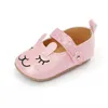 Eerste Walkers Infant Girls Soft Sole Baby Crib Shoes Toddler Booties Prewalkers Pink White White Color PU Leer