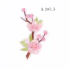 Notions Flower Iron on Patches Plum Blossom Embroidered Patch Floral Sew on Appliques for Clothes DIY Sewing Accessories