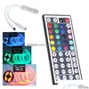 RGB -styrenheter 44Keys IR Remote LED RGBW Controller DC 12V24V 12A RF Wireless Dimmer 2 Ports Control för 5050 5630 5730 Drop Delive OTVHR