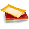 Teller Speiseteller Ovales Tablett Buntes Gericht Rechteckiger Grillsnack Imitation Porzellan Eiförmiges Geschirr Sushi Platos