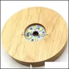 Sieraden standaard zakjes zakken handgemaakte hars kunst hout led licht dispaly base kristal glas ornament houten nacht verlichte ambachten drop de dhto4