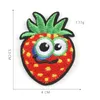 Notions Assorted 23pcs Strawberry Watermelon Pineapple Iron on Patches Fruits Embroidered Appliques Decorative Repair Motif DIY Sew on Patch for Jeans Clothing