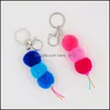 Keychains Lanyards Handgjorda Pompom Keychain Vintage Bohemian Accessories Tassel Handväska hängande nyckelkedjor för kvinnor gåva y458z d dhqxn