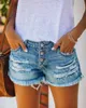 Dames jeans zomermode gebroken hole kwastjes denim shorts rechte borsten vrouw vrouwelijke broek dame casual all-match storts