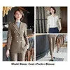 Women's Two Piece Pants Women Business Suits With And Jackets Coat Autumn Winter Career Interview Job Ladies Office Styles Professional