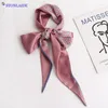 Halsdukar 2023 Stylish Choice Satin Silk Neckerchief For Women Clean Printing Double-Sided Ladies Neck Hat Ribbon Dress Belt