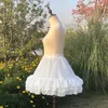 Kjolar kvinnor flickor lolita cosplay petticoat brud bröllop klänning foder singel loop tre lotus blad spetskant kjol stöd