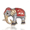 Brooches 2023 Brooch Animal Series Cute Elephant Painting Oil For Women Coat Dressing