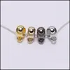 Clasps Hooks Findings Components Jewelry 50Pcs/Lot Pendant Clip Bail Big Hole Bead Spacer Loose Beads Connector For Making 1900 Dr Dhng2