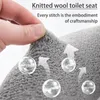 Toilet Seat Covers Universal Cover Pure Color Closestool Mat Soft Warm Cushion Winter Bathroom Accessories