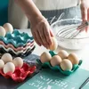 Opslagflessen Creative Egg Tray Keuken Levering CeramiCTableware Simple Household Raster Rangement Organisatie