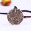 Hänge Halsband Orgone Kristallstenar Chakra Reiki Healing Energy Halsband Harts Hantverk Naturlig prydnad