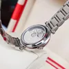 腕時計リーフタイガー/RT 2023ファッションレディースウォッチブルーダイヤルスチールブレスレットウォッチサファイアガラス女性用メカニカル