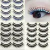 FALSE EYGRASS 5 PAIRS Naturlig tät överdrift Makeup Extension Mink Shiny Rhinestones 3D Fake Eye Lashes