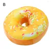 Oreiller 1pc Donut doux en peluche coussin de siège couverture ronde jeter jouets en forme de nourriture pour canapé chaise sol So X3T4