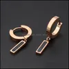 Hoop Huggie Hiphop Stainless Steel Constellation Symbol Circle Earrings For Women Men Gold Color Fashion Jewelry Wholesale 1 Pair Otwbn