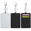 Part Favor SubliMation Card Holder Pu Leather Blank Kreditkort Väska Värmeöverföring Utskrifter DIY HÅLLER MED KEYCHAIN ​​BB0129