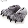 Slippers Unisexe P Slippers with CLS For Shoes pour femmes Designer Bigfoot Chunky Slipper Taille 35-45 Mâle Home Animal Bear Furry Tlides 0128V23