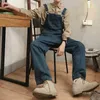 Men's Jeans Denim Jumpsuits Male Solid Basic Overalls High Street Man Blue Vintage Fashion 2023 Casual Loose Wild Jumpsuit