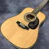 41 "12 string D45 series full abalone shell inlaid black finger acoustic guitar