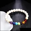 Charm Armband Natural Stone Strand Colorf Crystal Pärled Heart Charms Armband Healing Energy Bangle Female Jewelry Q82fz Drop Deli Dhvcx