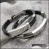 Charmarmband Rostfritt st￥l Sile Armband f￶r kvinnor M￤n Sport Titanium 10 F￤rger Wrap Bangle Fashion Jewelry Gift Drop Delivery OT0NQ