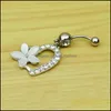 Nombril Bell Button Rings D0888 Heart Style Belly Ring Mix Colors 97C3 Drop Delivery Jewelry Body Dhqex