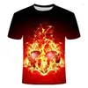 Men's T Shirts 2023 3D Chama moda t-camisa da msica dos homens casual refresso roupas de manga curta camiseta