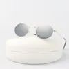 Sunglasses Metal Vintage Round Woman Brand Designer Sun Glasses Female Fashion Oval Style Mirror Small Frame