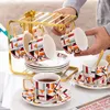 Tazas, platillos, taza de café de cerámica europea, taza de té de porcelana, juego de té y platillo de moda creativa, ropa para beber