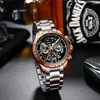 Wristwatches 2023 Top Fashion Brand Automatic Skeleton Watch Business Men Watches Luxury Mechanical Sports For Wrist HAIQIN DESIGN