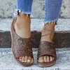 Slippers Summer Women's Wedge Sandals Orthopedic Open-toed Retro Non-slip Leather Casual Thick-soled Shoes 2023