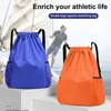 Outdoor Bags Outdoor Waterproof Nylon Gym Bags Men Women Sports Fitness Travel Yoga Swimming Training Backpack Basketball Drawstring Bag T230129