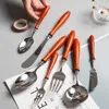 Utensílios de jantar conjuntos domésticos aço inoxidável japonês de viagem de viagem faca de cozinha de cozinha de cozinha de suprimentos de mesa