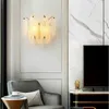 Настенная лампа Light роскошные перо стеклянные спальни спальня кровати современный минималистский фон
