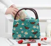 Ethnic style lunch box bag leopard print portable lunch bag outdoor multifunctional handbag