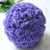 Decorative Flowers 12 Inch 30cm Artificial Rose Balls Silk Flower Kissing Hanging Christmas Ornaments Wedding Party Decorations